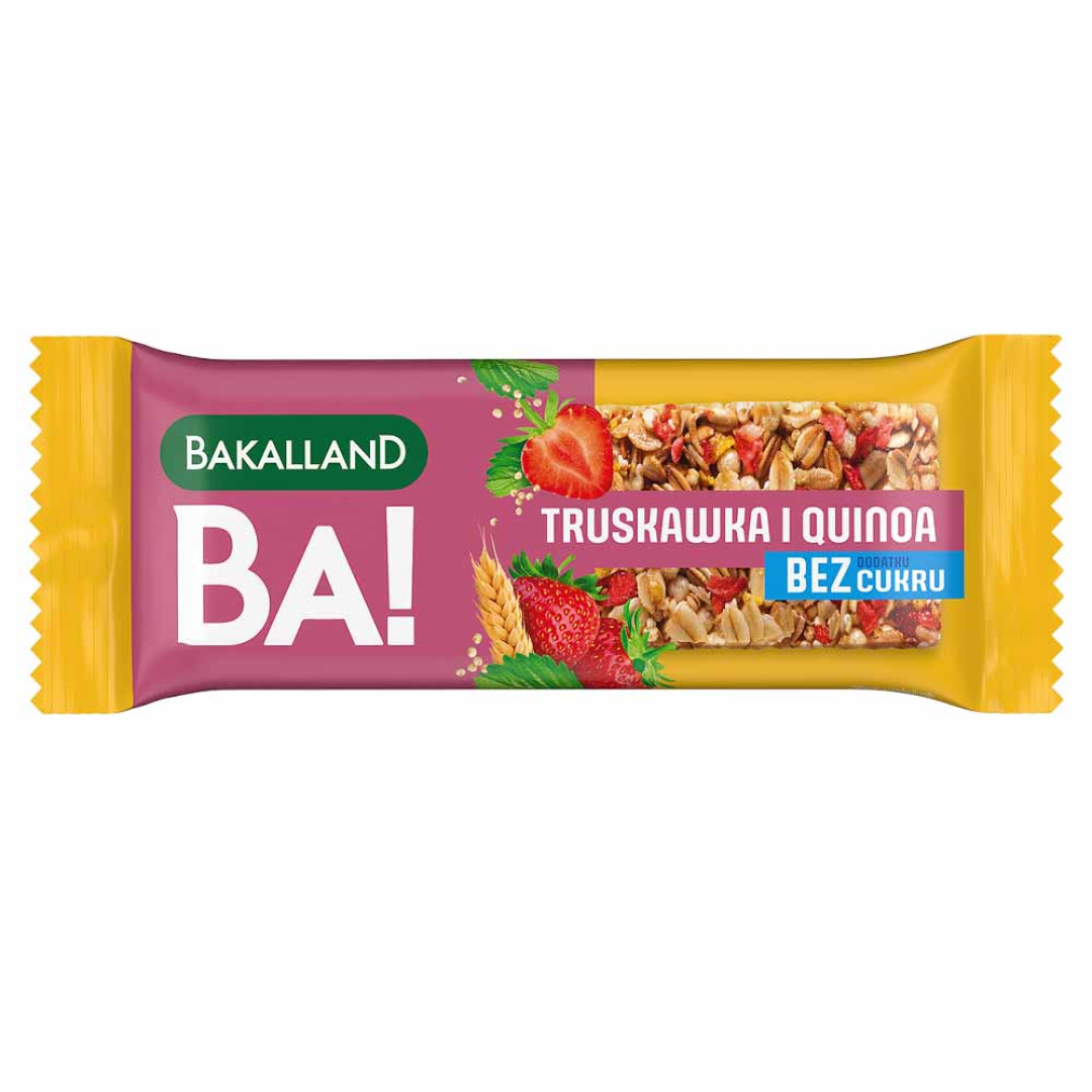 Bakalland BA! Baton 5 zbóż Truskawka & Quinoa 30 g